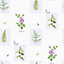 Galerie Country Cottage Lilac Green Rose Botanical Motif Smooth Wallpaper