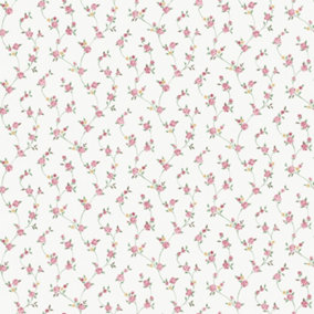 Galerie Country Cottage Red Green Yellow Petite Floral Trail Smooth Wallpaper