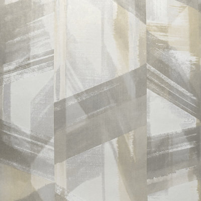 Galerie Crafted Beige Glimmery Glaze Geometric Shards Design Wallpaper Roll