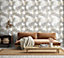 Galerie Crafted Beige Glimmery Glaze Geometric Shards Design Wallpaper Roll