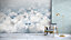 Galerie Crafted Blue Clouds 4-Panel Wall Mural