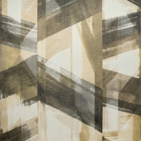 Galerie Crafted Brown Glimmery Glaze Geometric Shards Design Wallpaper Roll