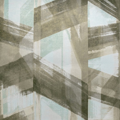 Galerie Crafted Green Glimmery Glaze Geometric Shards Design Wallpaper Roll