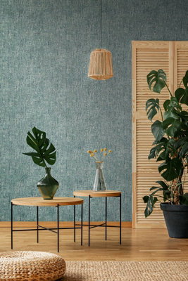 Galerie Crafted Green Silky Metallic Plain Base Texture Design Wallpaper Roll