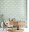 Galerie Crafted Green Silky Metallic Stamped Texture Design Wallpaper Roll