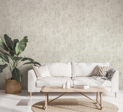 Galerie Crafted Grey/Silver Silky Metallic Plain Base Texture Design Wallpaper Roll