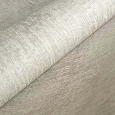 Galerie Crafted Grey/Silver Silky Metallic Plain Base Texture Design Wallpaper Roll