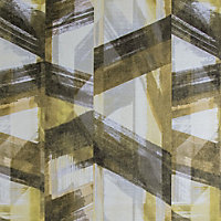 Galerie Crafted Yellow Glimmery Glaze Geometric Shards Design Wallpaper Roll