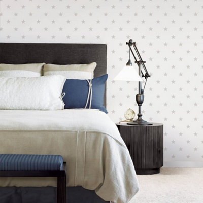 Galerie Deauville 2 Beige White Deauville Star Smooth Wallpaper