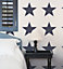 Galerie Deauville 2 Blue Big Star Smooth Wallpaper