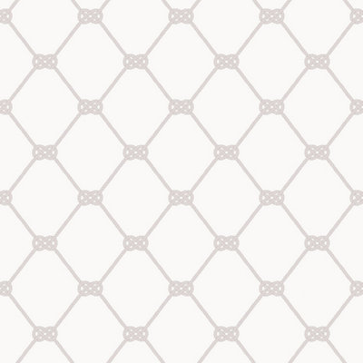 Galerie Deauville 2 Grey Beige White Nautical Rope Smooth Wallpaper