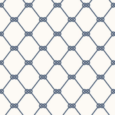 Galerie Deauville 2 Marine Blue White Nautical Rope Smooth Wallpaper