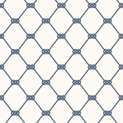 Galerie Deauville 2 Marine Blue White Nautical Rope Smooth Wallpaper