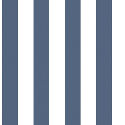 Galerie Deauville 2 Marine Blue White Regency Stripe Smooth Wallpaper ...