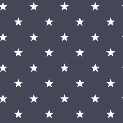 Galerie Deauville 2 Navy Blue White Deauville Star Smooth Wallpaper