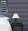 Galerie Deauville 2 Navy Blue White Nautical Sea Plaid Smooth Wallpaper