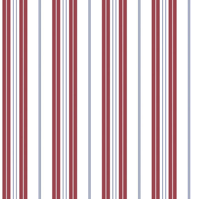 Galerie Deauville 2 Red Navy Blue White Two Colour Stripe Smooth Wallpaper