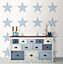 Galerie Deauville 2 Sky Blue White Big Star Smooth Wallpaper