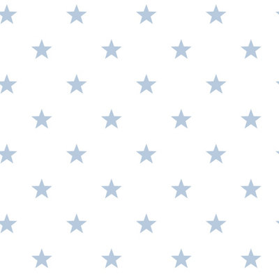 Galerie Deauville 2 Sky Blue White Deauville Star Smooth Wallpaper