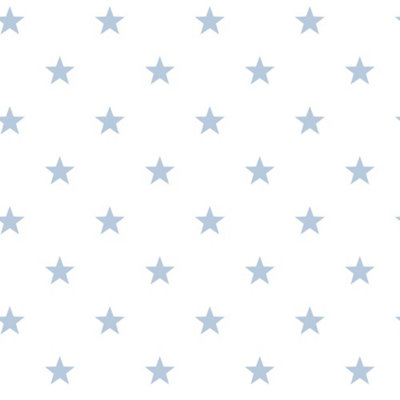 Galerie Deauville 2 Sky Blue White Deauville Star Smooth Wallpaper