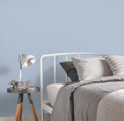 Galerie Deauville 2 Sky Blue White Nautical Rope Smooth Wallpaper