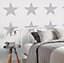 Galerie Deauville 2 Taupe Beige White Big Star Smooth Wallpaper