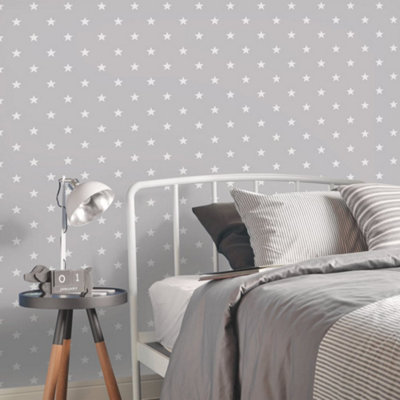Galerie Deauville 2 Taupe Beige White Deauville Star Smooth Wallpaper