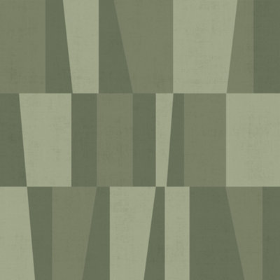 Galerie Design Green Art Deco Square Smooth Wallpaper