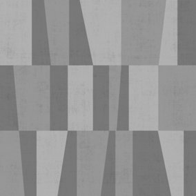 Galerie Design Light Grey Dark Grey Art Deco Square Smooth Wallpaper