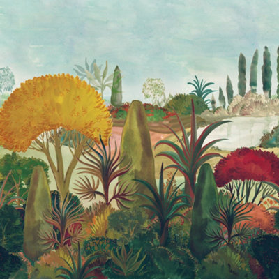 Galerie Designer Walls Green Botanical Landscape Mural