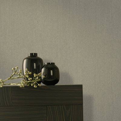 Galerie Earth Collection Brown Textured Streaks Effect Sheen Wallpaper Roll