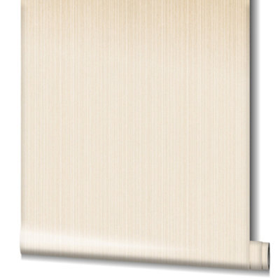 Galerie Earth Collection Cream Textured Silk Stripe Sheen Wallpaper Roll