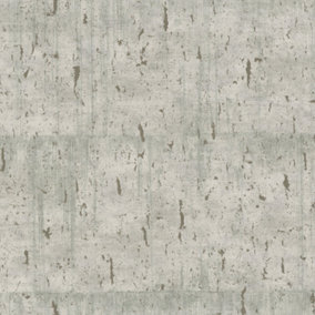 Galerie Earth Collection Grey Aged Concrete Metallic Texture Wallpaper Roll