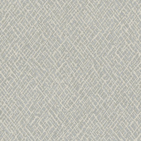 Galerie Earth Collection Silver Textured Crosshatch Effect Sheen Wallpaper Roll