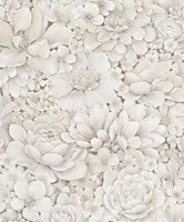 Galerie Eden Collection Beige Floral Texture Wallpaper Roll