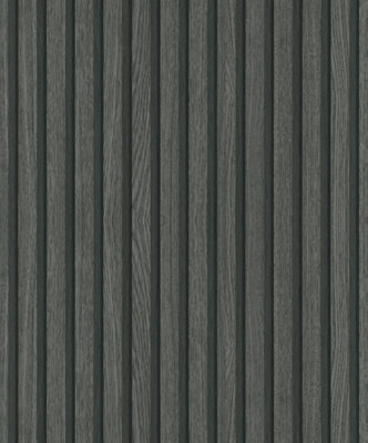 Galerie Eden Collection Black Wood Stripe Wallpaper Roll