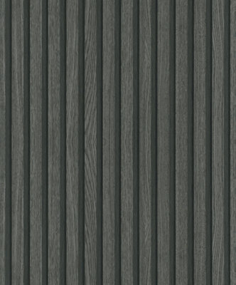 Galerie Eden Collection Black Wood Stripe Wallpaper Roll