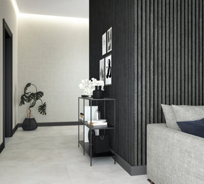 Galerie Eden Collection Black Wood Stripe Wallpaper Roll