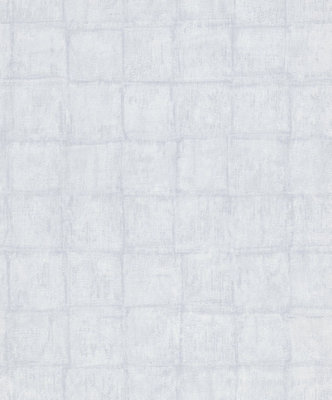 Galerie Eden Collection Blue/Grey Textured Tile Effect A4 Wallpaper Sample