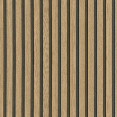 Galerie Eden Collection Bronze Wood Stripe Wallpaper Roll