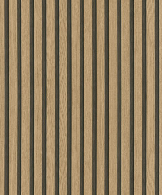 Galerie Eden Collection Bronze Wood Stripe Wallpaper Roll