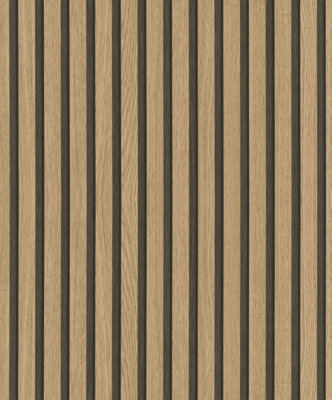 Galerie Eden Collection Bronze Wood Stripe Wallpaper Roll