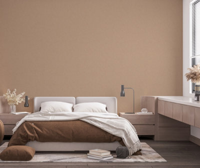 Galerie Eden Collection Brown Linen Effect Wallpaper Roll
