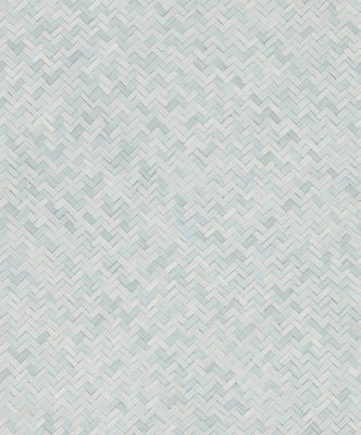 Galerie Eden Collection Green Rattan Chevron Effect A4 Wallpaper Sample