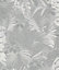 Galerie Eden Collection Silver Metallic Jungle Leaves Wallpaper Roll