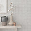 Galerie Eden Collection Silver Textured Tile Effect Wallpaper Roll