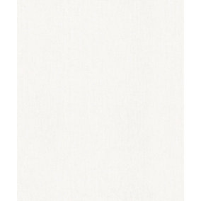 Galerie Eden Collection White Linen Effect Wallpaper Roll