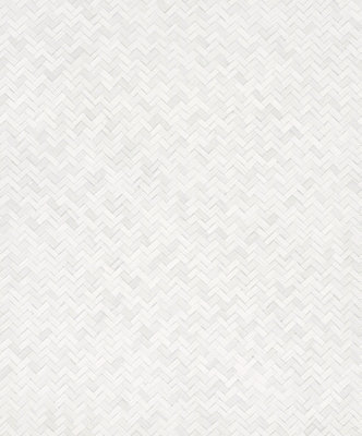 Galerie Eden Collection White Rattan Chevron Effect Wallpaper Roll