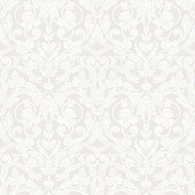 Galerie Ekbacka Collection Beige Rosali Traditional Damask Wallpaper Roll