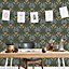 Galerie Ekbacka Collection Green Bellis Delicate Floral Trail Wallpaper Roll